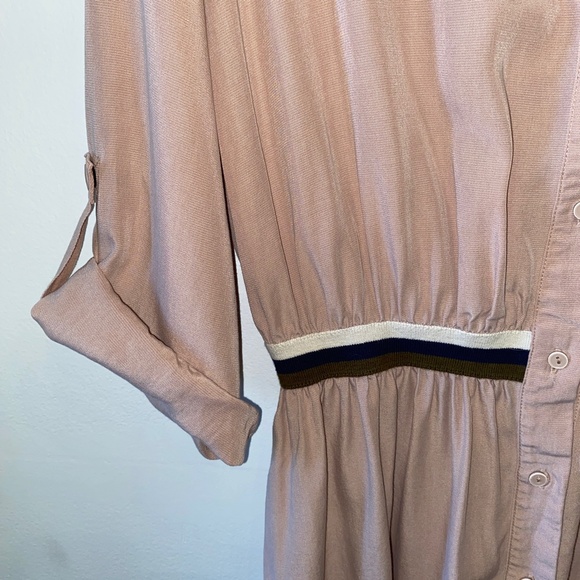 Zara Tencel Button Down Shirt Dress - Picture 2 of 5